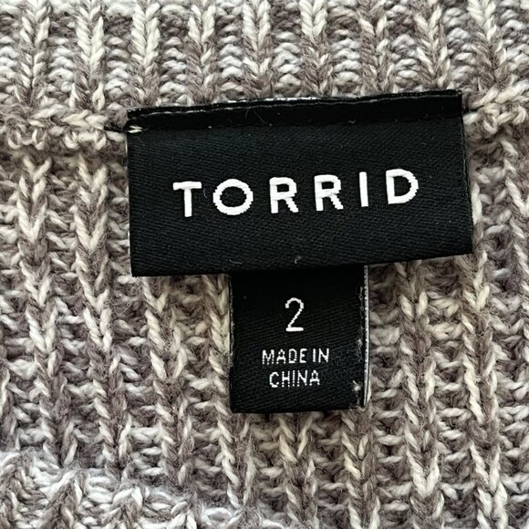 Torrid Womens Ribbed Knit Sweater Sz 2X Cottage Grandma Clean Girl Cozy Modest. - Picture 3 of 8